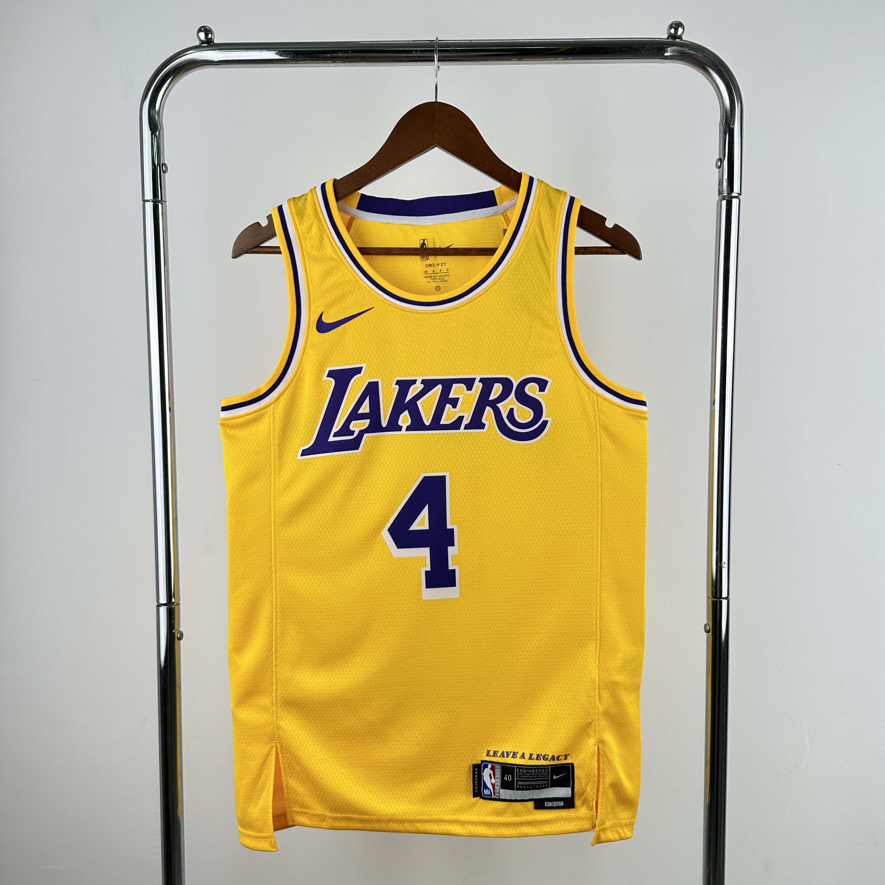 Men Los Angeles Lakers #4 Knecht Yellow Season Nike 2025 NBA Jersey->los angeles lakers->NBA Jersey